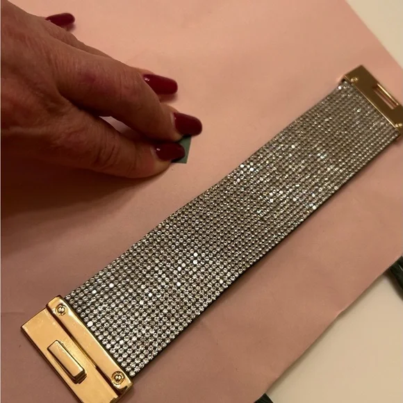 Gold and Silver Rhinestone cuff - Picture 2 of 2